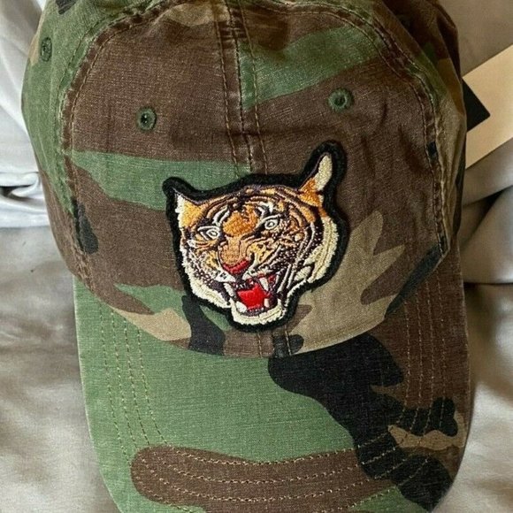 Brand New Polo Ralph Lauren Camouflage Camo TIGER Baseball Cap Hat Adjustable - Picture 1 of 4